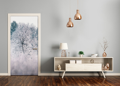 Selbstklebendes wandbild an der wand Wald im winter