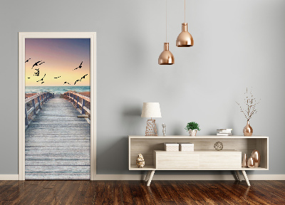 Selbstklebendes wandbild an der wand Der weg zum strand