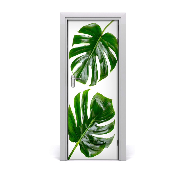 Selbstklebender aufkleber an der tür Monstera
