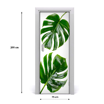 Selbstklebender aufkleber an der tür Monstera