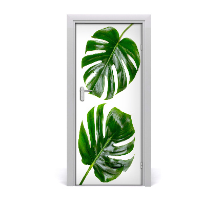 Selbstklebender aufkleber an der tür Monstera