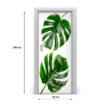 Selbstklebender aufkleber an der tür Monstera