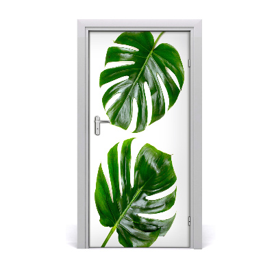 Selbstklebender aufkleber an der tür Monstera