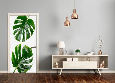 Selbstklebender aufkleber an der tür Monstera