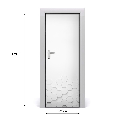 Selbstklebender aufkleber an der tür Hexagone hintergrund