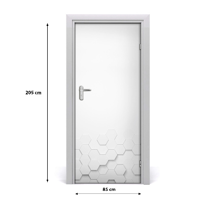 Selbstklebender aufkleber an der tür Hexagone hintergrund