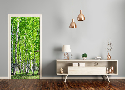 Selbstklebendes wandbild an der wand Birkenwald