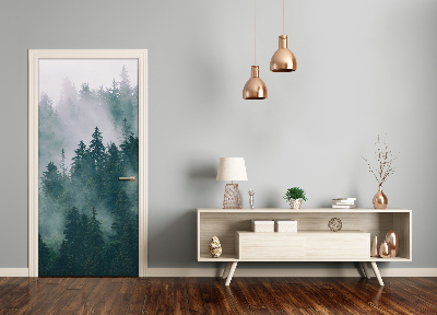 Selbstklebendes wandbild an der wand Den wald nebel über