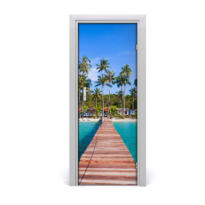 Selbstklebendes wandbild an der wand Tropical weg