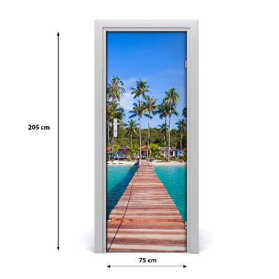 Selbstklebendes wandbild an der wand Tropical weg