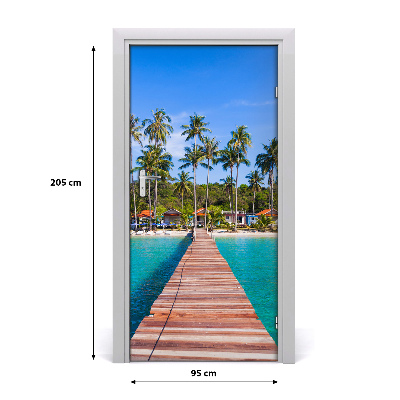 Selbstklebendes wandbild an der wand Tropical weg