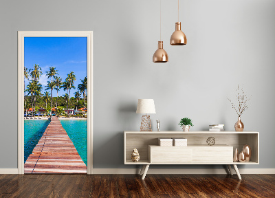 Selbstklebendes wandbild an der wand Tropical weg
