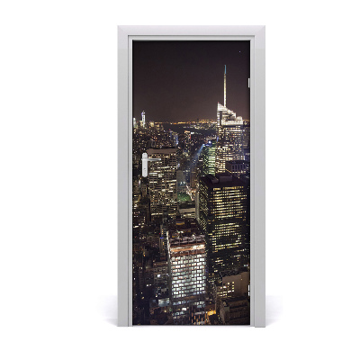 Selbstklebendes wandbild an der wand New york bei nacht