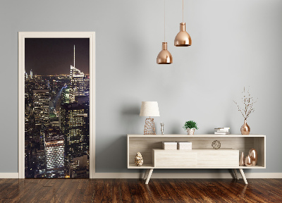 Selbstklebendes wandbild an der wand New york bei nacht
