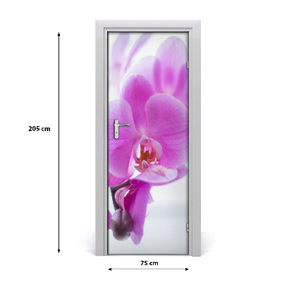 Selbstklebender aufkleber an der tür Rosa orchidee