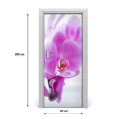 Selbstklebender aufkleber an der tür Rosa orchidee