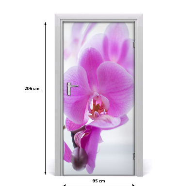 Selbstklebender aufkleber an der tür Rosa orchidee