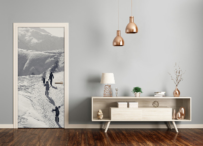 Selbstklebendes wandbild an der wand Menschen skifahrer