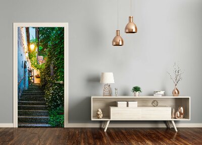 Selbstklebendes wandbild an der wand Altstadt treppe