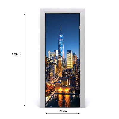 Selbstklebendes wandbild an der wand New york city