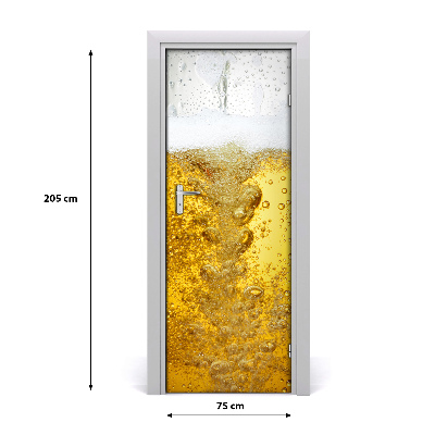 Selbstklebender aufkleber an der tür Bier