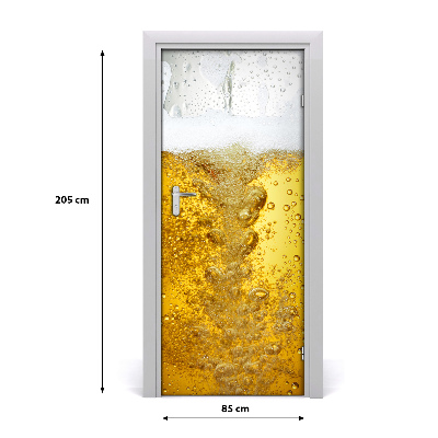 Selbstklebender aufkleber an der tür Bier