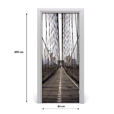 Selbstklebendes wandbild an der wand Brooklyn brücke