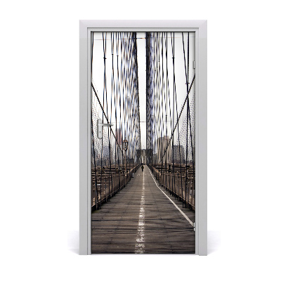 Selbstklebendes wandbild an der wand Brooklyn brücke