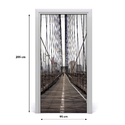 Selbstklebendes wandbild an der wand Brooklyn brücke