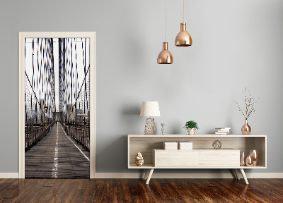 Selbstklebendes wandbild an der wand Brooklyn brücke