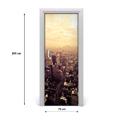 Selbstklebendes wandbild an der wand Manhattan new york city