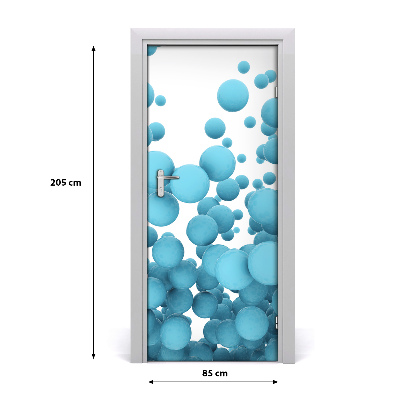 Selbstklebender aufkleber an der tür Abstraktion kugeln