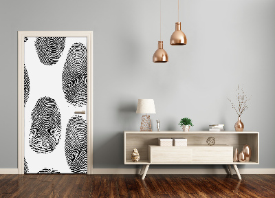 Selbstklebendes wandbild an der wand Fingerabdrücke