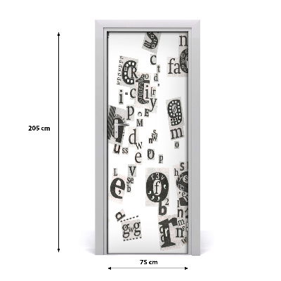 Selbstklebendes wandbild an der wand Briefe aus zeitung