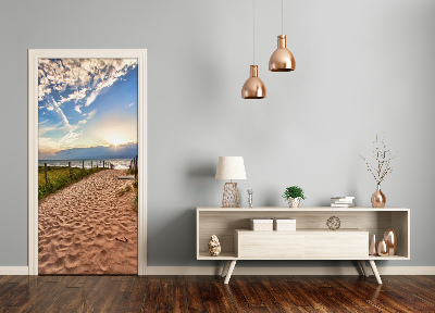 Selbstklebendes wandbild an der wand Der weg zum strand