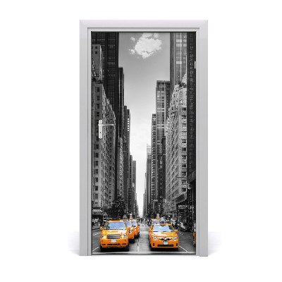 Selbstklebendes wandbild an der wand New yorker taxis