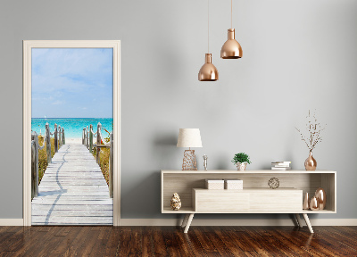 Selbstklebendes wandbild an der wand Der weg zum strand