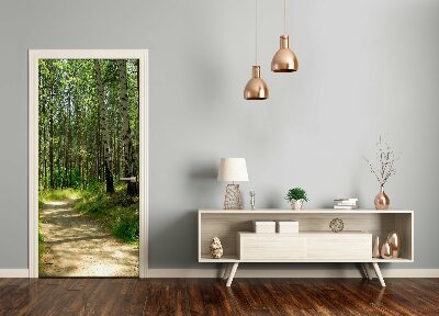 Selbstklebendes wandbild an der wand Birkenwald