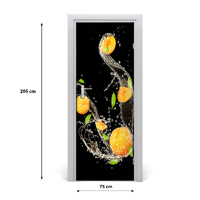 Selbstklebender aufkleber an der tür Orangen