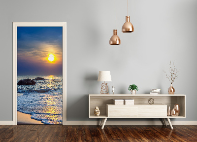 Selbstklebendes wandbild an der wand Sonnenuntergang am strand