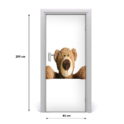 Selbstklebender aufkleber an der tür Teddybär