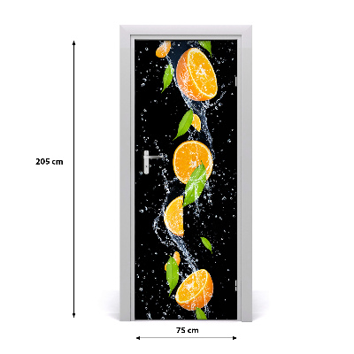 Selbstklebender aufkleber an der tür Orangen