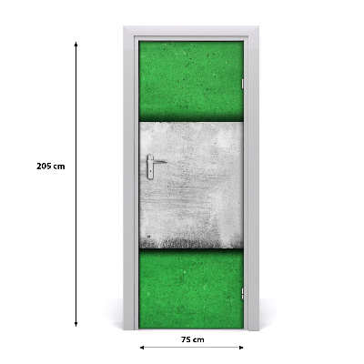 Selbstklebender aufkleber an der tür Grüne wand