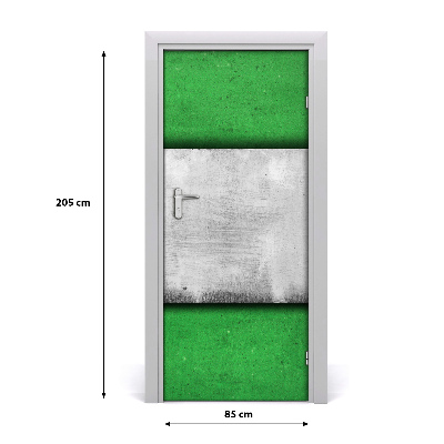 Selbstklebender aufkleber an der tür Grüne wand