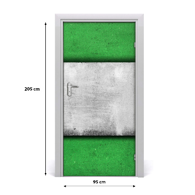 Selbstklebender aufkleber an der tür Grüne wand