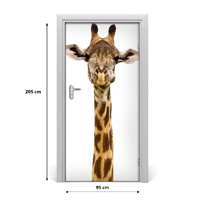 Selbstklebender aufkleber an der tür Giraffe