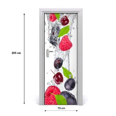 Selbstklebender aufkleber an der tür Waldfrüchte