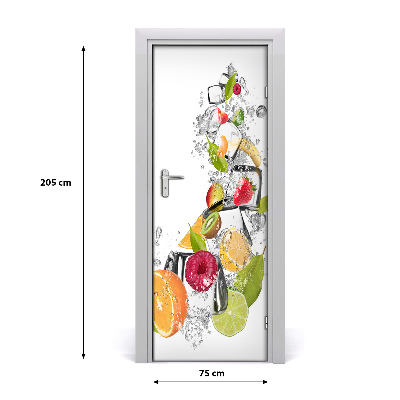 Selbstklebender aufkleber an der tür Obst und eis