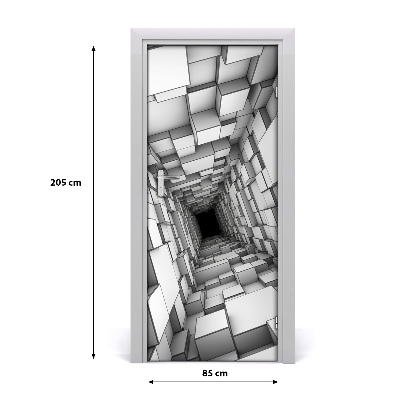 Selbstklebender aufkleber an der tür Tunnel mit würfeln