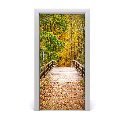 Selbstklebendes wandbild an der wand Wald im herbst